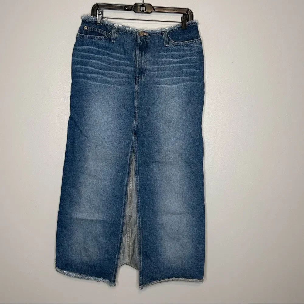 Rave Vintage Y2K Denim Maxi Skirt